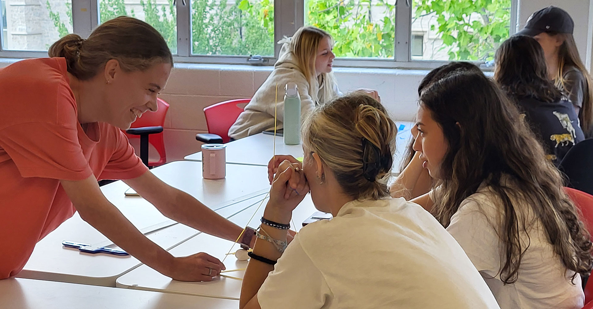 Architectural studies students working together
