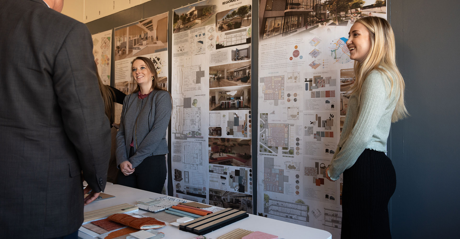 Students presenting their work