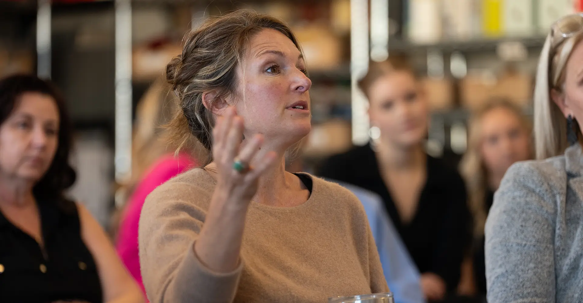 Gia Pisto-Reade explaining an idea