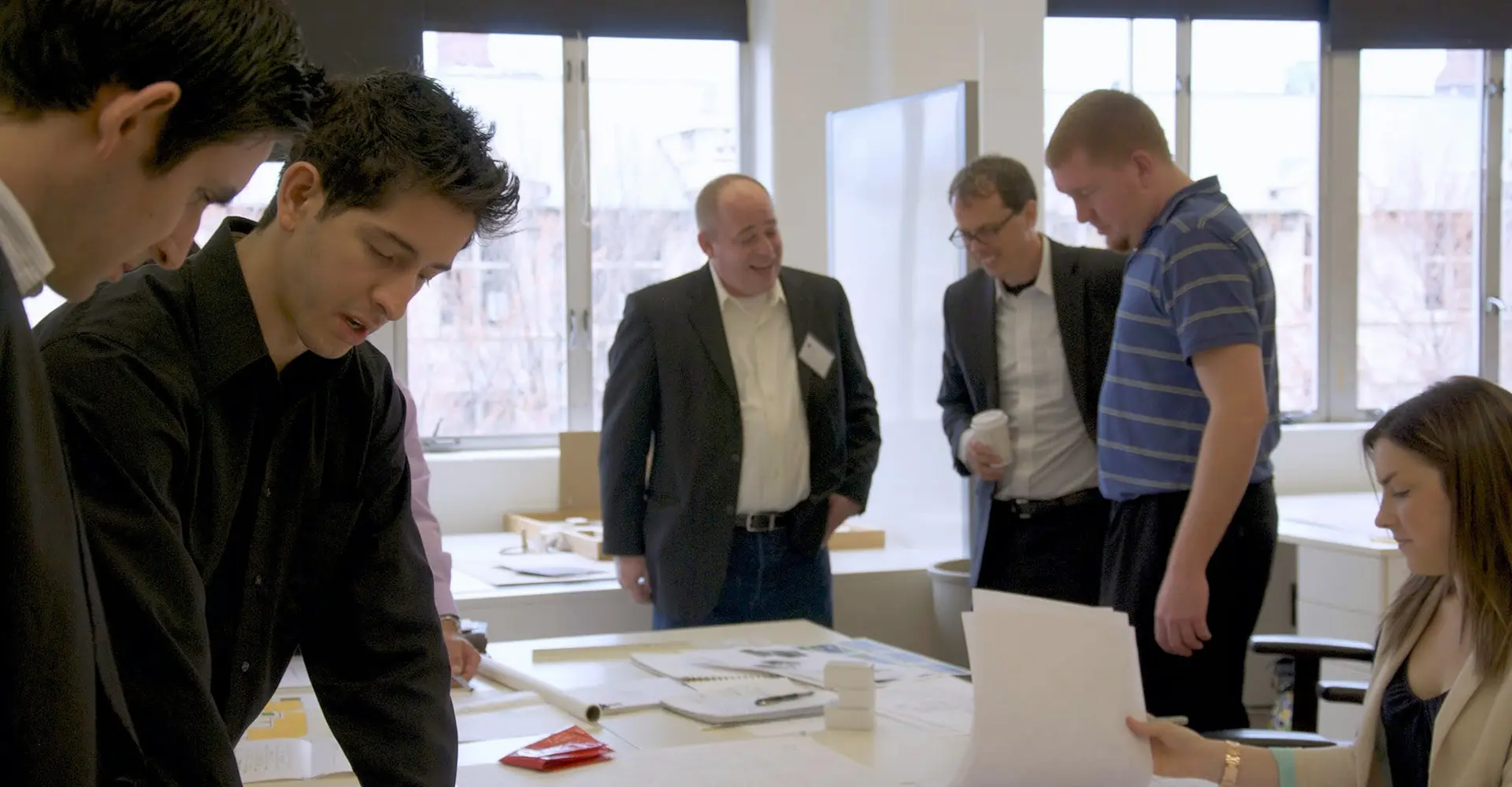 Alumni taking part in portfolio review