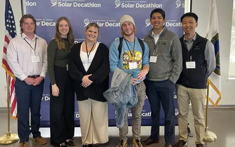 A team of Architectural Studies undergraduate students receives third place in the Department of Energy’s Solar Decathlon – Design competition.