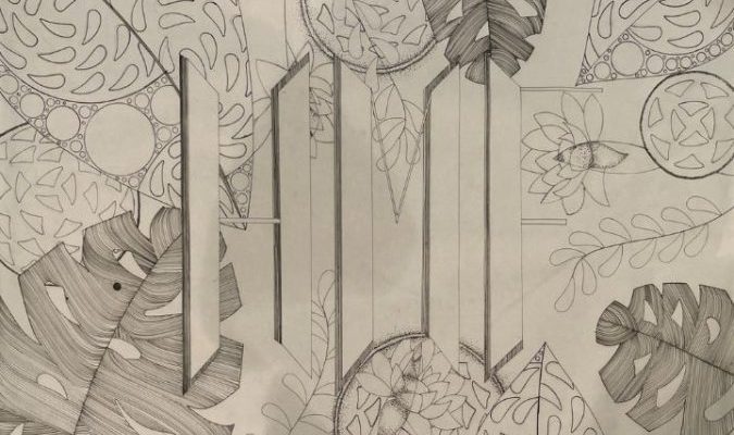 Drafted initials project by Hayley Mendez
