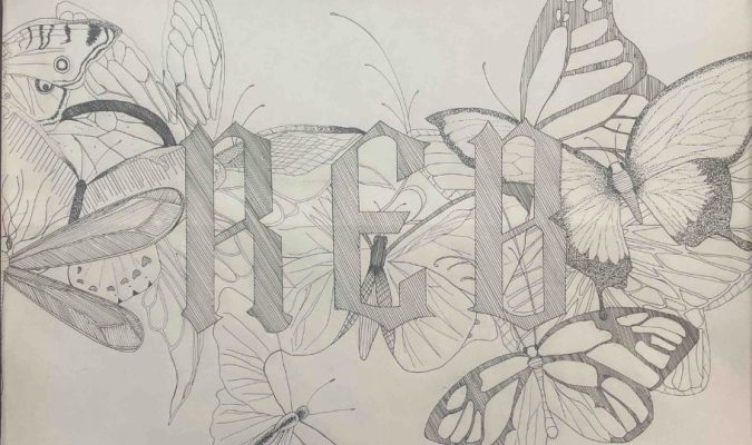 Drafted initials project by Ryann Brewer